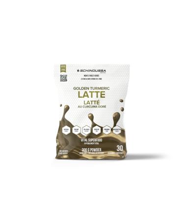 Schinoussa Golden Turmeric Latte Drink Mix 300g (30 Servings) | Anti-Inflammatory Antioxidant Boosts Brain Function Mood & Skin Health Immune & Digestion Support