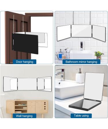 3-Way Adjustable 360 Mirror for Hair Cutting | Professional Hairdressing Tool with Telescoping Hooks Waterproof Haircut Cloth & Comb - International Shipping Available - Buy Online on GoSupps.com