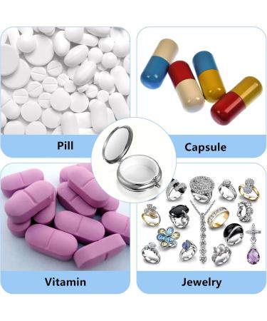 3 Pcs Portable Pill Case - Travel Multi-Functional Organizer for Vitamins & Supplements - Cute Metal Design - Ideal for Purse & Pocket - Buy Online on GoSupps.com