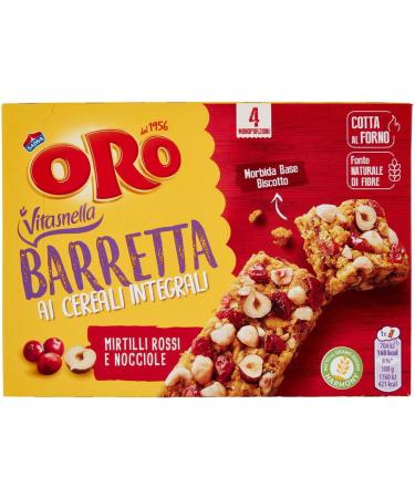 Italian Gourmet E.R. Oro Saiwa Barretta ai Cereali Integrali e ai Mirtilli Rossi e Nocciole snack bar with whole cereals and blueberries and hazelnuts 12 x 160 g + Italian Gourmet pulp 400 g - Buy Online on GoSupps.com