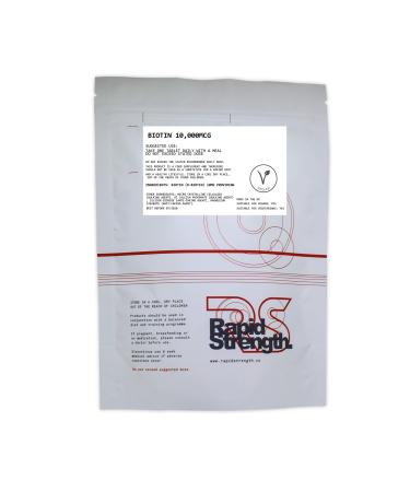 Biotin 10 000 mcg Maximum Strength High Potency 60 Tablets Hair Skin and Nails