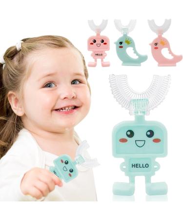 Manual Toothbrush with U-Shaped Bristles for Kids Bulk Car Shaped Donut Shaped Handle Soft Silicone Toothbrush Head 360 Thorough Cleaning (F L (2 12 Years) 1 PC) - Buy Online on GoSupps.com