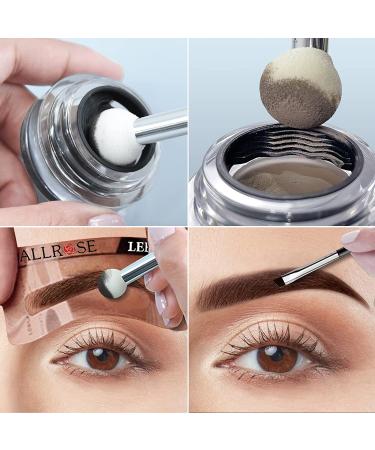 ALLROSE Eyebrow Stamp & Stencil Kit - Perfect Bushy Brows, 20 Stencils, Waterproof Brown Brow Trio - Buy Online on GoSupps.com