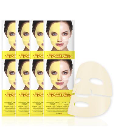 VITACOLLAGEN Hydrolyzed Collagen Face Masks Moisturizing and Vitalizing 23g each Value Pack of 8