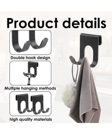 Self-Adhesive Razor Holder Shower - 5 PCs Multi-Purpose Hook Aluminum Bracket for Bathroom & Kitchen Organization - No Drilling Required Black - Buy Online on GoSupps.com