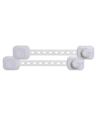 Dreambaby Twist 'N Lock Multi-Purpose Latch White 2 Pack 2 Pack white