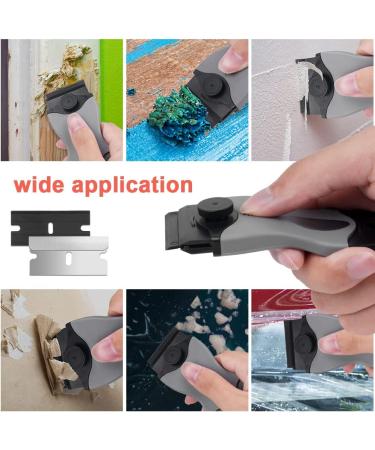 Flintronic Ceranium Field Scraper Set - 20 Stainless Steel & Plastic Blades for Kitchen & Stove Cleaning - Durable Glass Ceramic Scraper Tool - Buy Online on GoSupps.com