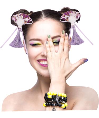 Beavorty Japanese Hair Clip 3 Pairs Scalloped Tassel Hair Clip retro decor headbands for hair clips for plush ball hair clip New Year Headdress New Year Hair Pin blush - Buy Online on GoSupps.com