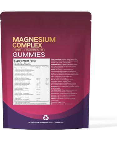 24-in-1 Magnesium Complex Gummies High Absorption Formula with Calcium Zinc CoQ10 Vitamin D3 & K2 Supports Muscle Recovery Calm & Heart Health 6183mg per Serving 60 Gummies - Buy Online on GoSupps.com