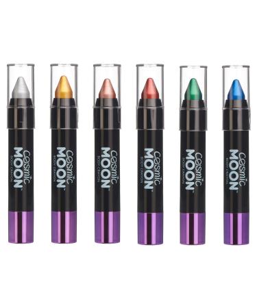 Cosmic Moon - Metallic face -to -face pen/body Malkreide make -up for face and body - 3.5g - you can easily create professional metallic designs!- set with 6 colors