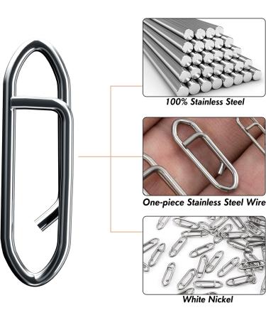 Dr.Fish Stainless Steel Fishing Power Clips - 25LB Micro Quick Snap Connectors 20 Pack - Buy Online on GoSupps.com