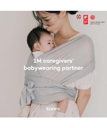 Konny Baby Carrier Original AirMesh - Custom Fit and Hassle-Free Infant Sling Wrap (Black, M) - Up to 44 lbs - Buy Online on GoSupps.com