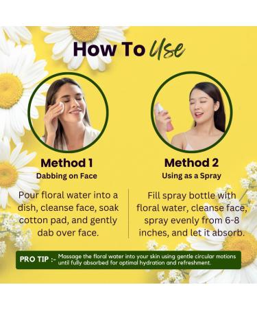 Deve Herbes Pure Chamomile Floral Water (Hydrosol) (Matricaria recutica) for Skin and Hair - 100ml (3.38 oz) - Buy Online on GoSupps.com