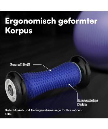 H&S Foot Massage Hedgehog Ball - Silicone Fascia Roll & Foot Roller for Stress Relief Relaxation & Massage - Blue - Buy Online on GoSupps.com