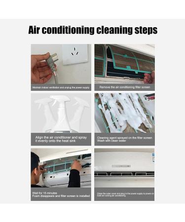 AC Cleaner Foam Spray | Foam 500ml Conditioner Cleaner Spray - AC Cleaner Foam Spray Easy Foam Application No Rinse Required Leaves Your AC Smelling Fresh - Buy Online on GoSupps.com