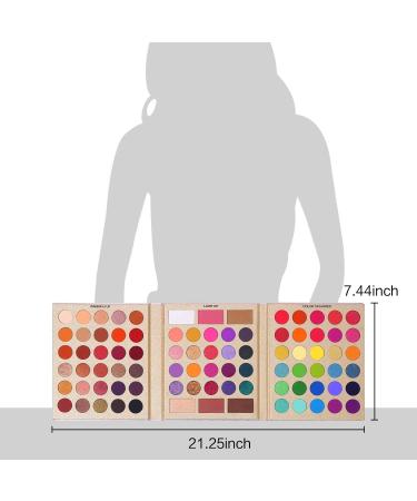UCANBE Pretty All Set Eyeshadow Palette - Pro 86 Colors Makeup Kit for Eyes, Contour, Blush - Matte, Shimmer, Highlighters - All In One Holiday Gift Set - Buy Online on GoSupps.com