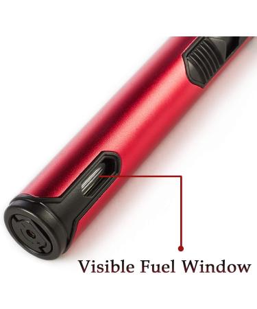 Urgrette 2 Pack Butane Torch Lighter - Adjustable Jet Flame Pen Lighter for BBQ, Candle, Camping - Refillable and Compact Design (Gas Not Included) - Raven Ruby Blackred - Buy Online on GoSupps.com