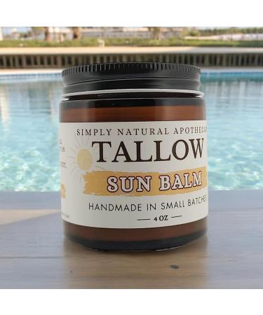 Natural Grass-Fed Tallow Sun Balm with Non-Nano Zinc Oxide Chemical-Free Skin Protection - Buy Online on GoSupps.com