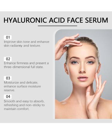  JASUBAI Hydrating Hyaluronic Acid Serum with Vitamin C Anti-Aging Plumping Brightening Face Serum for Men and Women Moisturising Anti-Wrinkle Suitable for Sensitive Dry and Dull Skin (4Pcs) - Buy Online on GoSupps.com