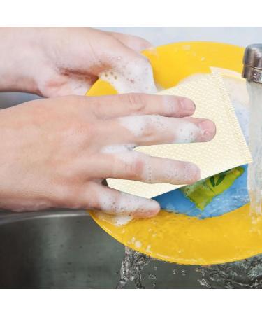 Non Scratch Sponges Kitchen Cleaning Sponges 4 Powerful Nano Fiber Cleaning Scrub Sponges Kitchen Dish Sponge for Materials Like Ceramic Glass Stainless Steel  - Buy Online on GoSupps.com