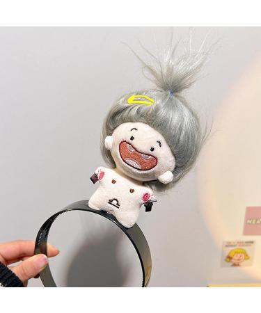 Plush Doll Hairhoops - Cartoon Plush Hairband Doll Headband | Kids Hair Ties Makeup Fashion Accessory for Girls Children Libra - Buy Online on GoSupps.com