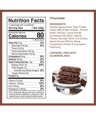 Perfect Keto Mallow Munch Bars | Gluten-Free & Sugar-Free Keto Breakfast Cereal | Chewy Treat for Ketosis | 8 Pack (Chocolate) - Buy Online on GoSupps.com