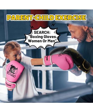 Kids Boxing Gloves | Premium Breathable Training Gloves | Pink 4oz | Punching Bag, Kickboxing, MMA - Buy Online on GoSupps.com