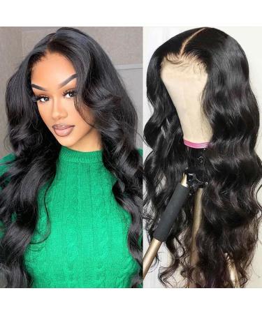 Body Wave 5x5 HD Transparent Lace Closure Wigs for Black Women Brazilian Virgin Hair Body Wave Lace Closure Human Hair Wigs Pre Plucked with Baby Hair (18inch, 5x5 HD Lace Closure Wig) 18 Inch 5X5 Body Wave Wigs