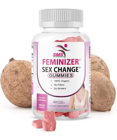 Feminizer Sex Change Gummies - Pueraria Mirifica Supplement for Estrogen | 60 Organic Veggie Gummies for Women LadyBoy LGBT & Transgender Support - Buy Online on GoSupps.com