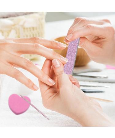 Vjeybv Nail File Buffer Block - Nail Buffer Files Double Sided Emery Board Manicure Tools with Heart-Shaped Buffer Cute Crystal Dot Drill Stick Polishing Shaping Sandpaper File for - Buy Online on GoSupps.com
