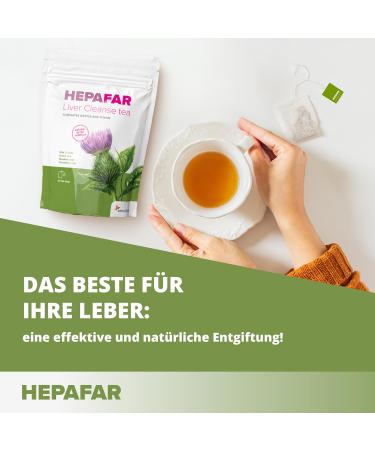 HepaFar Liver Detox Tea - 120 Bags | Green Tea Dandelion & Climbing Root | Detoxify Your Liver Sensilab Hepafar Forte - Buy Online on GoSupps.com