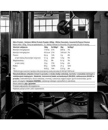 Snicker White Protein Powder (455g) White Chocolate Caramel & Peanuts - Buy Online on GoSupps.com