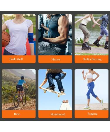 HXLJHALG 2Pcs Elbow Compression Sleeve - Elastic Elbow Support Brace for Men & Women | Tendonitis & Cramp Relief | Varicose Vein Running Support - Buy Online on GoSupps.com
