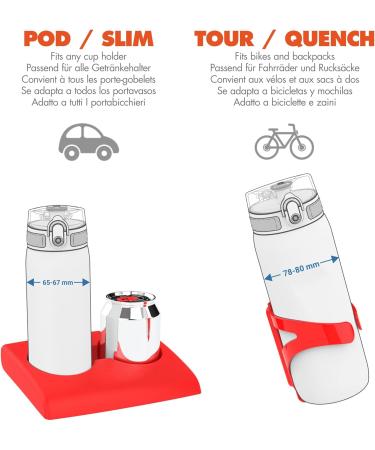 Ion8 1L Stainless Steel Drinking Bottle - Leak-Proof One-Hand Opening Dishwasher-Safe Durable & Scratch-Resistant - 1200ml Gray - Buy Online on GoSupps.com