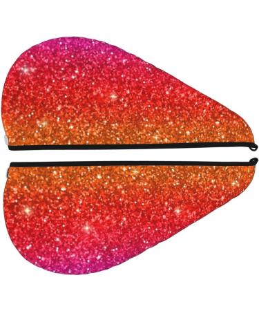 Rainbow Glitter Microfiber Hair Towel - Soft Super Absorbent Hair Wrap for Long Curly & Thick Hair - Quick Dry Coral Velvet Cap for Women - Buy Online on GoSupps.com