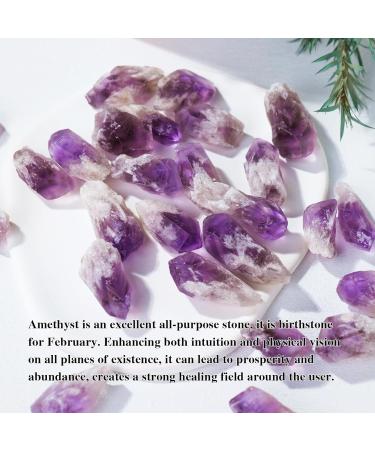 Apengshi 1/2 lb Natural Amethyst Crystal Points - Raw Gemstones for Meditation Reiki and DIY | Bulk Chakra Stones from Brazil - Buy Online on GoSupps.com
