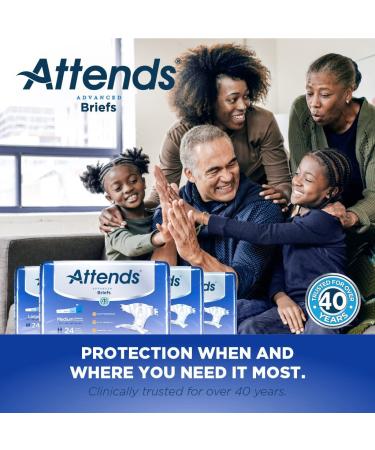 Attends Advanced Briefs | Large 24 Count (Pack of 3) | Adult Incontinence Care with Dry-Lock Technology - Buy Online on GoSupps.com
