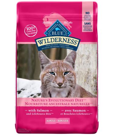 Blue Buffalo Wilderness High Protein Grain Free Natural Adult Dry Cat Food Salmon 4.9 Kg Bag - Large Bag Kibble Large Bag Salmon