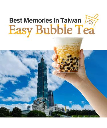 EASY BUBBLE TEA Brown Sugar Flavor Kit - Authentic Instant Boba Milk Tea in Under 1 Minute - 5 Servings with Boba Paper Straws - Microwaveable Cup (Molasses with Pearl Tapioca) - Buy Online on GoSupps.com