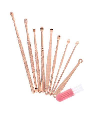 HAKIDZEL 1Set Ear Wax Removal Tools Cleaners with Spiral Design for Daily Use Portable Kit Pink for Family and Travel