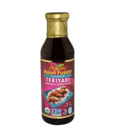 Organic Asian Fusion Sesame Teriyaki Sauce - USDA Organic, Non GMO Project Verified, Gluten Free, Kosher Parve, Made in USA, 15 Oz (1 Pack) SESAME TERYAKI (1 PACK)