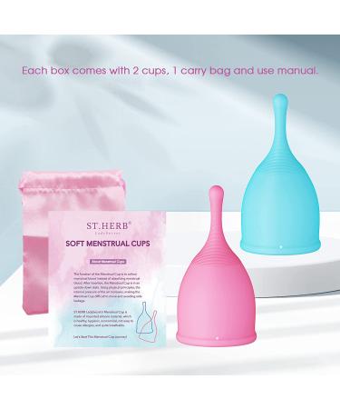 Soft & Flexible Menstrual Cups - Leak-Free & Reusable - Small Size (Pack of 2) - Buy Online on GoSupps.com