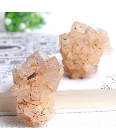 Aragonite Cluster Cluster Irregular Shape Stone Crystals Natural Polished Making Home Decor or Fish Tank Stone Charm Decoration Stone Mineral Specimen (Color : Khaki Size : 80-120g) 80-120g Khaki - Buy Online on GoSupps.com