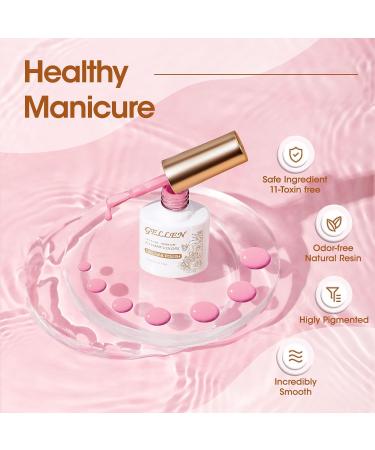 Buy Gellen Gel Nail Polish Set - 6 Colors Pink Nude - DIY Home Salon Manicure Kit for All Seasons - Buy Online on GoSupps.com