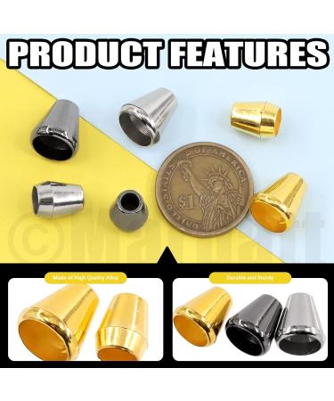 Mardatt 180PCS Rope End Lock Cone Cord Lock Rope End Lock Bell Rope Fastener End Stopper for Lanyard Clothes Backpack Bag DIY 0.3inch 0.4inch 6 styles end stopper locks - Buy Online on GoSupps.com