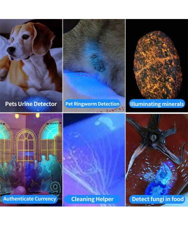 YZYOE Rechargeable 365 nm Black Light UV Flashlights Black Light for Pet Urine Detection UV Lamp UV Flashlights Black Light Flashlight Mini HIGH Definition Ultraviolet. - Buy Online on GoSupps.com