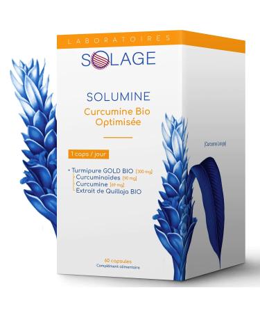 Turmeric Organic Assimilation x342 - TurmiPure Patented Anti-Inflammatory Anti-Pain Curcumin - 60 Vegetable Capsules (2 Months), Made in France