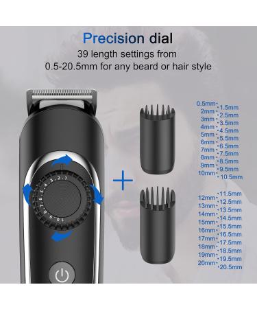Hatker Bartschneider Hair Cutter - Men's 6-in-1 Precision Grooming Clipper IPX7 Waterproof Trimmer for Hair Nose & Body - Buy Online on GoSupps.com