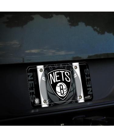Rico Industries NBA Brooklyn Nets Metal License Plate Tag 6 x 11.5 in Team Colors | Shop Internationally - Buy Online on GoSupps.com