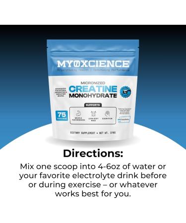 MYOXCIENCE Micronized Creavitalis Creatine | The World s Purest Micronized Form of Creatine Monohydrate | Supports Muscle Performance Lean Body Mass & Cognition | 75 Servings - Buy Online on GoSupps.com